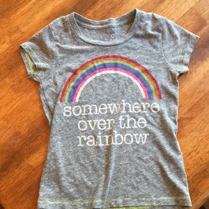Peek somewhere over the rainbow tee